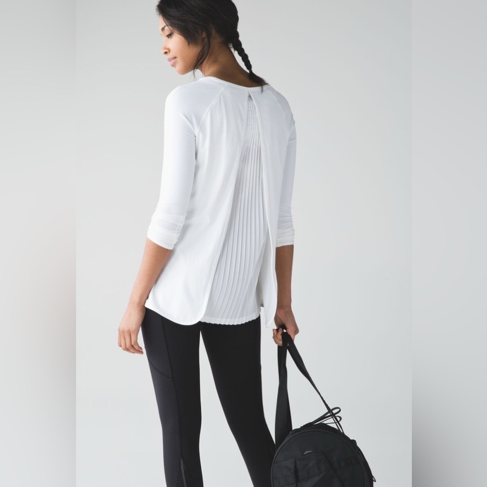 Lululemon Making Moves Long Sleeve Top Rulu White 4